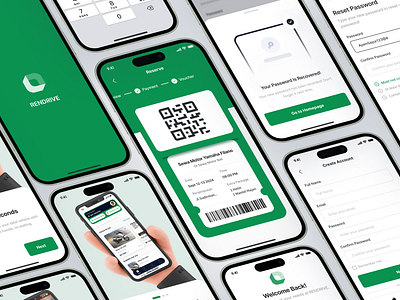 Rental App - Onboarding, Login, Register, Forgot Password app app ui kit forgot forgot password forgot screen forot password login app login screen mobile onboarding register app register screen rendrive rental rental app splash screen