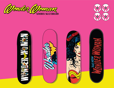 Skate Board | Wonder Woman Design Inspired graphic design illustration