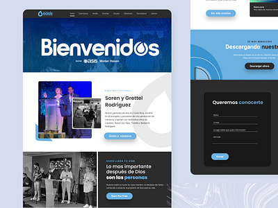 Web Iglesia Oasis branding graphic design motion graphics ui