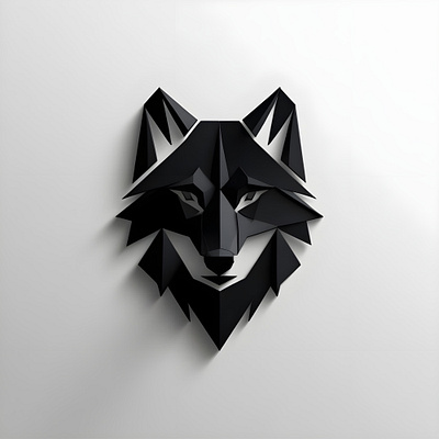 Black Wolf Logo design logo wolf