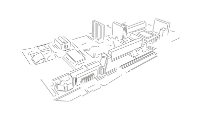 A sloppy sketch of the SUM campus campus city graphic design illustration map sketch urbanism