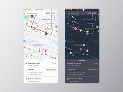 UI Camp W24 - Delivery Tracker Dark Mode dark mode delivery food tracker delivery tracker food tracker service design club ui ui camp ui camp w24 ux
