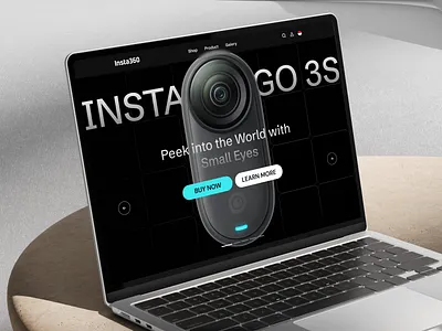 Insta360 Shop Landing Page agency branding camera dark digital ecommerce elementor framer landing marketing mode online page product sales shop ui webflow website wordpress