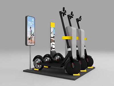 Electric Scooter 2D Podium | FSDU 2d fsdu graphic design