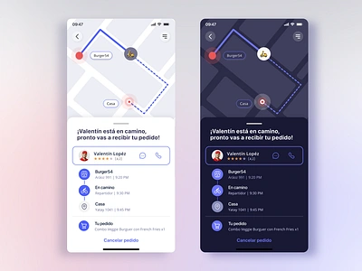 13 | Delivery Tracker dark mode delivery delivery tracker delivery tracker black mode delivery tracker light mode design graphic design light mode service design club ui ui camp ui camp w24