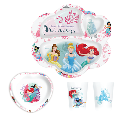 Plate Design - Princess Licensee graphic design plate design product development