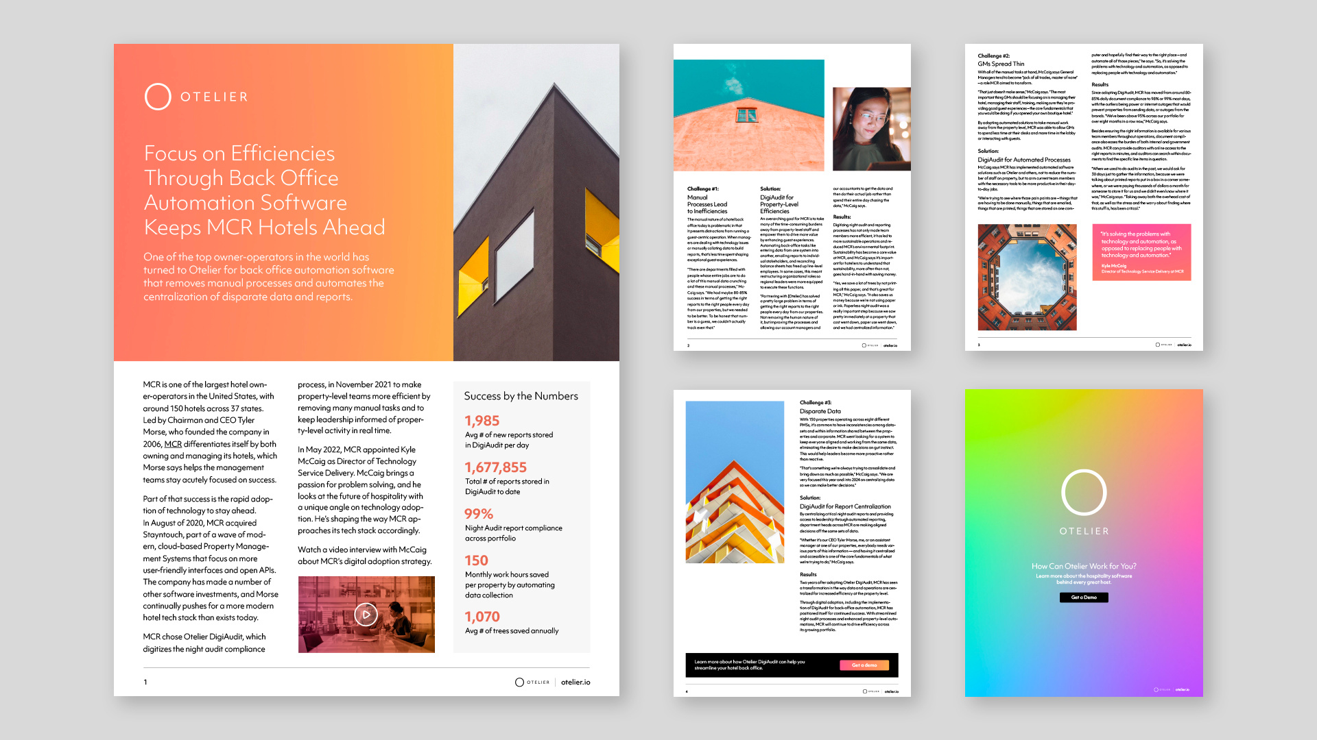 Otelier Success Stories layout design success stories