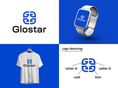 Glostar - Letter G + Star Logo Design, Business Brand Identity agency logo brand design brand identity brand mark branding business brand identity business logo company logo glostar leaf logo letter g logo logo design minimalist modern logo star logo startup logo symbol visual identity