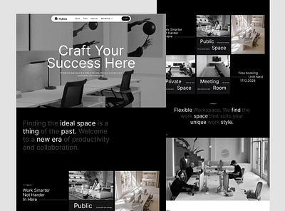 HubUs Space - Landing Page branding clean design graphic design home homepage house interface landing page minimalist properti management property rent website simple space ui ux web design website website design