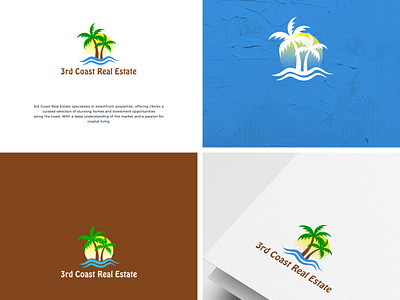 Beach Real Estate Logo Design beachfront brandguideline brandingkit building coastal logo logoportfolio logoraise oceanview real estate seaside