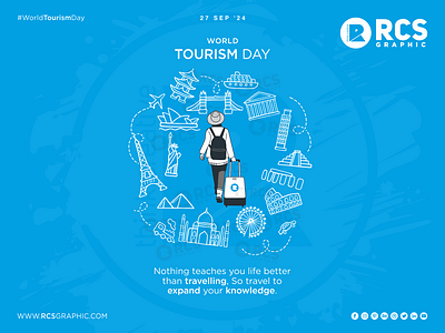 𝐇𝐚𝐩𝐩𝐲 𝐖𝐨𝐫𝐥𝐝 𝐓𝐨𝐮𝐫𝐢𝐬𝐦 𝐃𝐚𝐲! 🌍 branding graphic design rcs graphic tourism day world tourism day