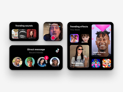 TikTok Widgets app apple brand direct dm effects ios media message product social sounds trending ui ux widgets