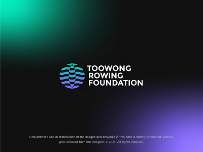 Toowong Rowing Foundation Brand Identity app logo boat brand identity branding craft design direction dynamic fast forward gradient logo logo design modern logo ocean rowing rowing boat sea water wave