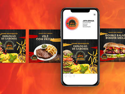 Japa Brasa - Japanese Burger Resturant brand guidelines brand identity brand strategy brandboard brandguides branding graphic design logo logo and identity social media social media posts visual identity