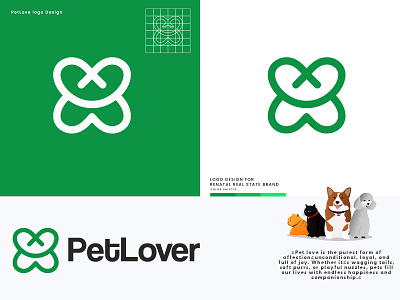 PetLover Logo Design app icon branding business logo design designers graphic design illustration logo logo design minimalist logo modern logo motion graphics petlogo petlover ui vector