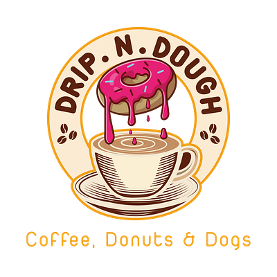 Drip n Dough - Coffee and Donut Cafe brand design brand development brand guidelines brand identity brand strategy brand style guides branding graphic design logo social media social media kit visual identity