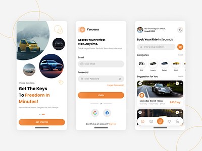 Car Rental Mobile App appdesign carrentalapp dribbble latestdesign mobileapp new productdesign teqnomandesigns uiux webdesign