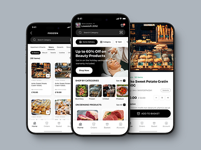 Online Order - Mobile App Concept app design app development delivery app ecommerce figma food app mobile app mobile design online order ui design ux design website development wireframe