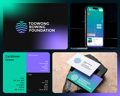 Toownong Rowing Foundation Brand Identity boat brand identity branding data design foundation logo logo design logosohel modern logo rowing saas water wave wind