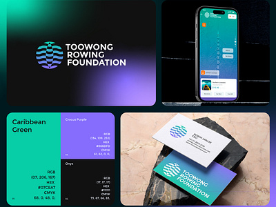 Toownong Rowing Foundation Brand Identity boat brand identity branding data design foundation logo logo design logosohel modern logo rowing saas water wave wind