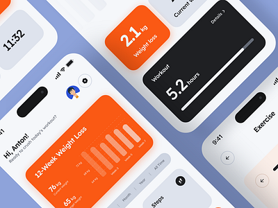 Fitness mobile app design