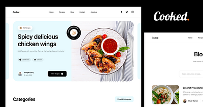 🚀 Kicking Off 'Cooked' - A Fresh UI/UX Journey in Food! 🍴✨ branding design typography ui ux