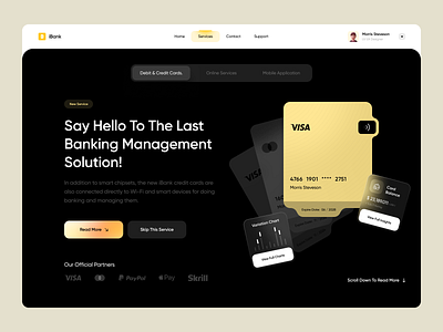 Hero Section Concept UI bank site banking banking website card credit card deisgn finance finance website financial fintech website landing landing page money management money transfer product design transaction ui ux webdesign website