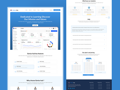 SaaS E-Learning Landing Page UI Design design e learning landing page ui educational landing page graphic design landing page saas e learning landing page ui saas landing page saas ui saas ux saas web design ui ux web design