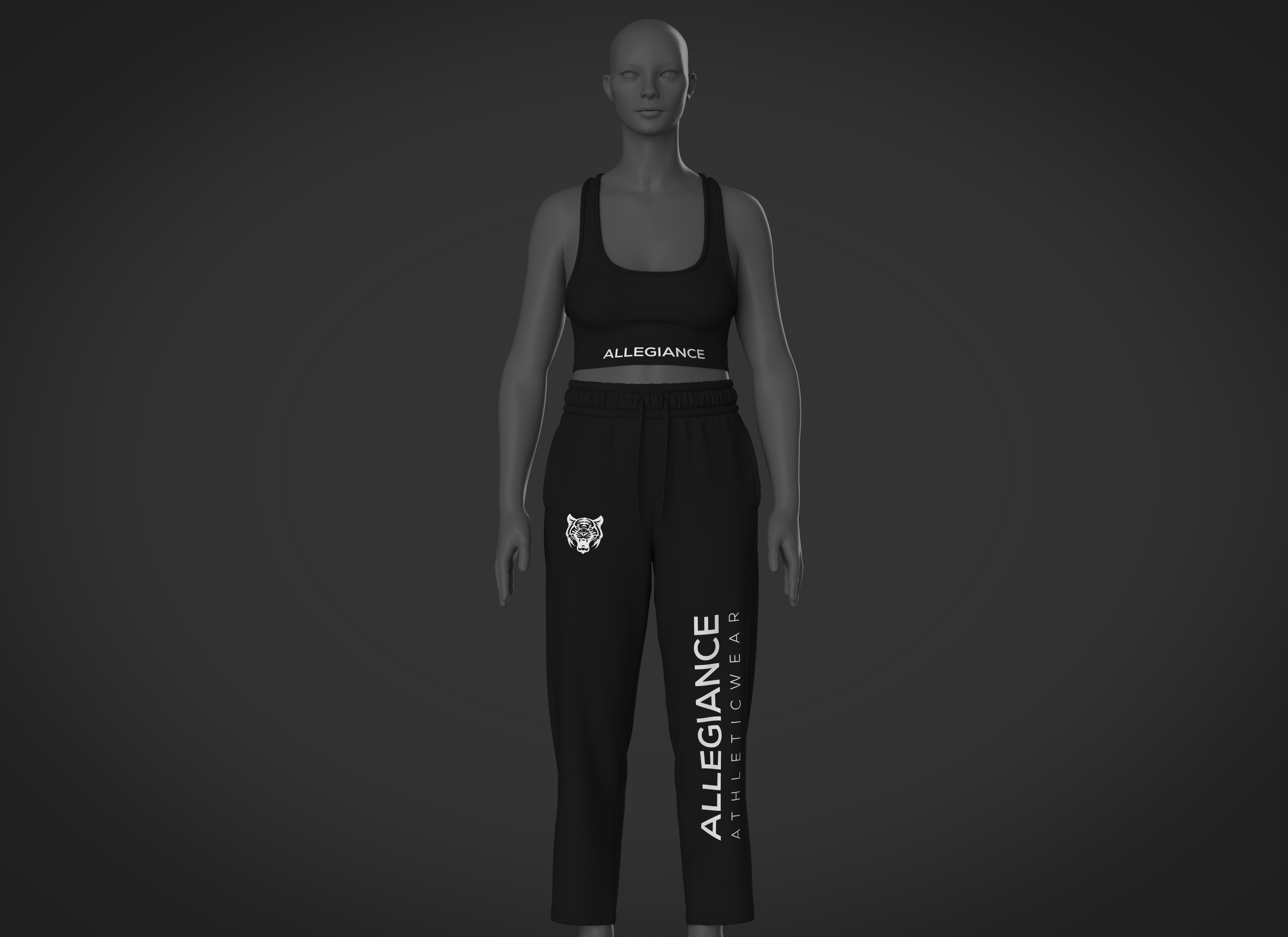 Sports Bra & Trouser 3D Modeling and Rendering (Clo3d) 3d 3d clothing 3d fashion 3d rendering activewear animation apparel clo3d digital fashion fashion design fitness sports sports bra sportswear virtual fashion women fashion workout