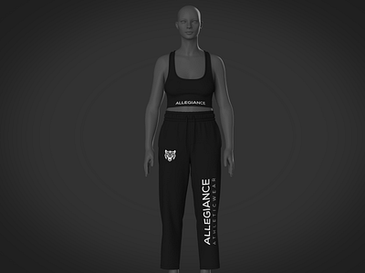 Sports Bra & Trouser 3D Modeling and Rendering (Clo3d) 3d 3d clothing 3d fashion 3d rendering activewear animation apparel clo3d digital fashion fashion design fitness sports sports bra sportswear virtual fashion women fashion workout