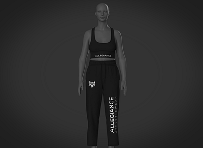 Sports Bra & Trouser 3D Modeling and Rendering (Clo3d) 3d 3d clothing 3d fashion 3d rendering activewear animation apparel clo3d digital fashion fashion design fitness sports sports bra sportswear virtual fashion women fashion workout