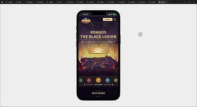 Rongos game landing page ui