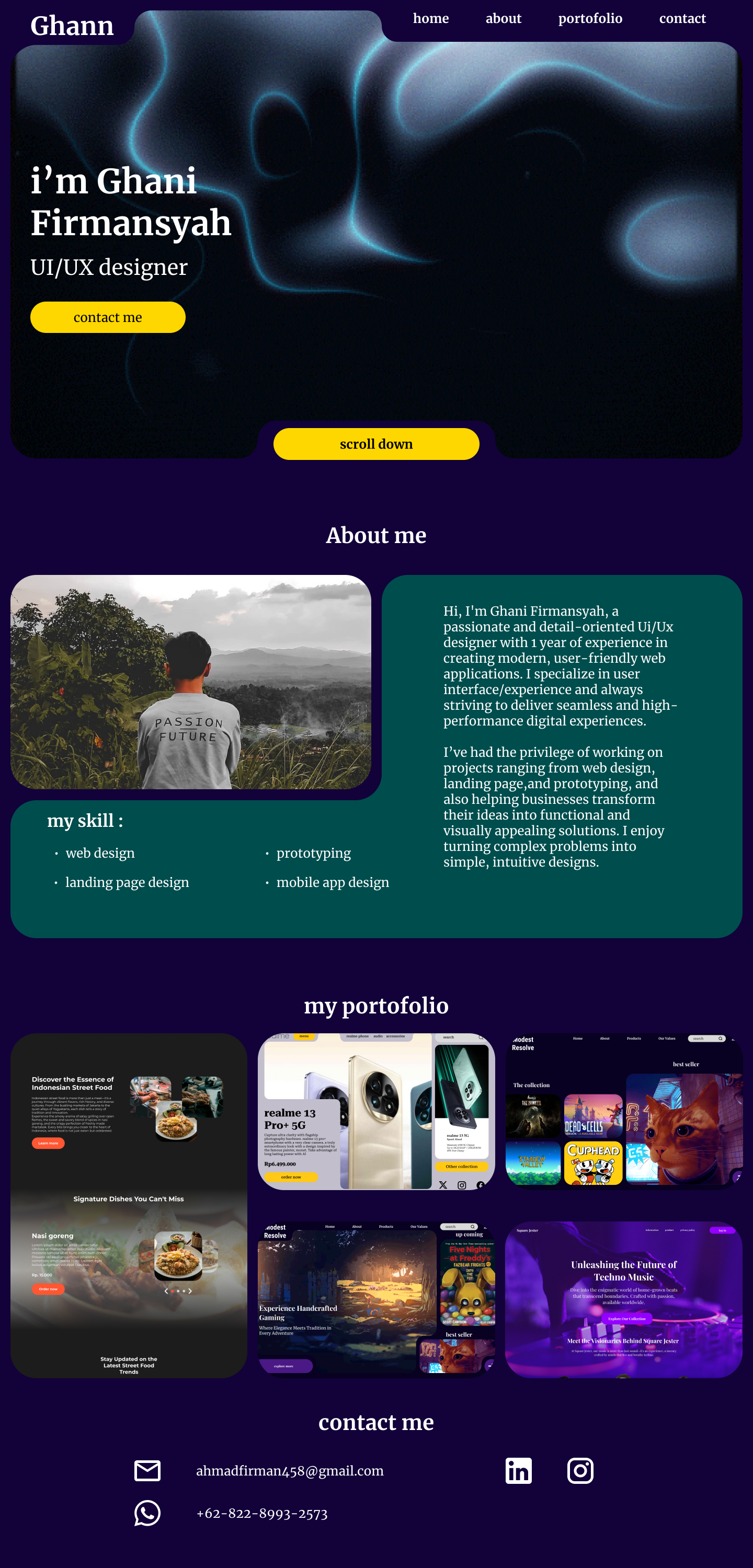 My portofolio web design inspiration bento grid landing page bento website landing page modern landing page personal website portofolio website prototype ui ui design ui design inspiration user experience design user interface design ux design visual design
