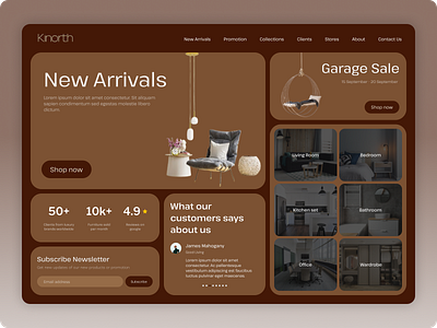 Furniture Web Design - Bento Grid 2024 2024 design trends 2024 trends 2024 ui trends bento bento grid bento landing page bento style furniture home home decor landing page trends ui design ui web website