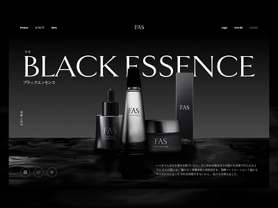 Fas - Beauty and Skincare Company Modern Website Design Hero beauty branding case study clean company profile dark elegant graphic design landing page luxury minimalist modern perfume skincare ui ux web design website website design website layout