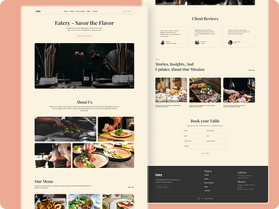 Restaurant Website Template design template mobile uiux design prototype prototyping template ui ui design ui ux design user experience design user interface user interface design ux design web design web design template wireframe wireframing