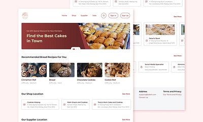 Bake Marketplace Web Design branding graphic design ui