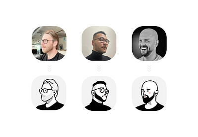 Custom avatars avatars icons illustration profile ui