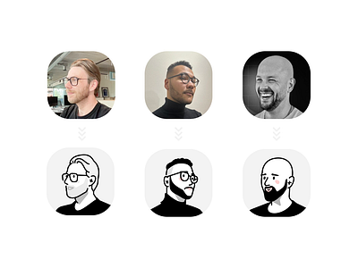 Custom avatars avatars icons illustration profile ui