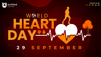 Happy World Heart Day app branding design graphic design illustration logo typography ui ux vector