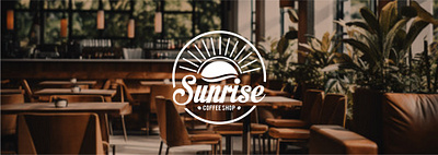 Logo Design Sunrise 'Coffee Shop' advertising brand identity branding coffee design graphic design ill illustration logo logos vector visual design