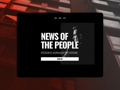 News of The People landing page ui web design