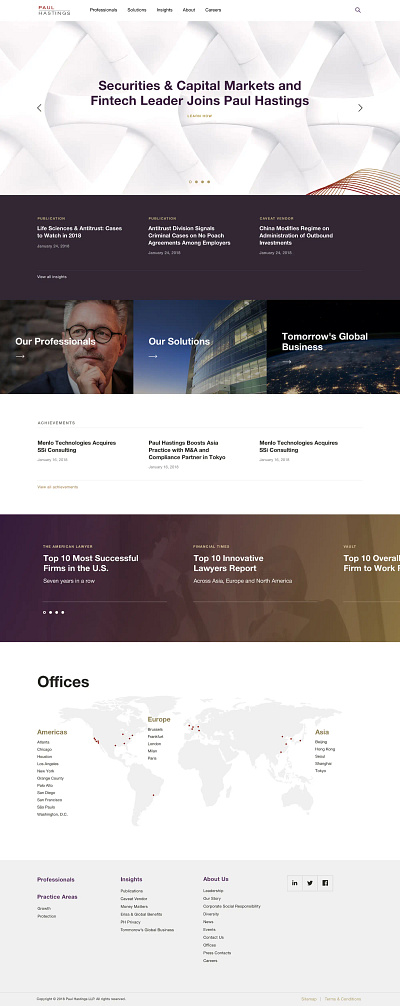 Paul Hastings Website Redesign branding design ui ux webdesign website website design website redesign