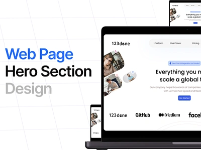 Web Page Hero Section Design casestudy design productdesigner trending ui uiux ux ux design uxdesigner uxui work