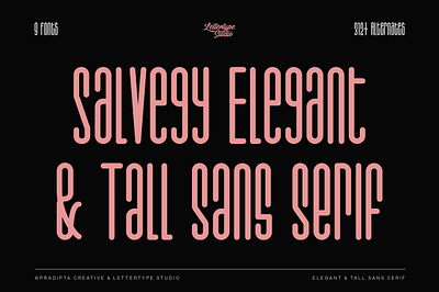 Salvegy Elegant & Tall Sans Serif stylish