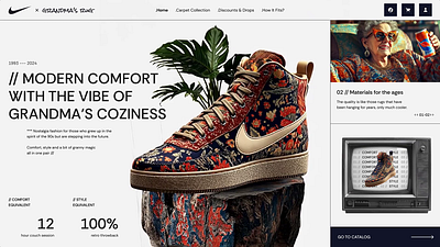 Nike Carpet Kicks branding concept design ecommerce nike online shopping product service style ui ux website