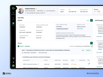 Enhancing Patient Engagement through Adaptive Care Plans ai aiinhealthcare caremanagement careplans digitalhealth ehrintegration healthcareinnovation healthcaretechnology healthcareux healthtech medicalui patientcare patientmanagement progresstracking telemedicine ux uxdesign