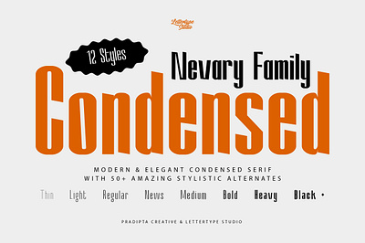 Nevary Modern & Elegant Sans Serif Family luxury