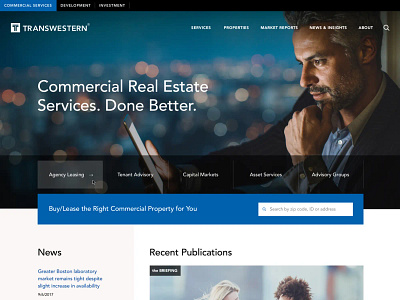 Transwestern Website Redesign & Development branding design ui ux webdesign website website design website redesign