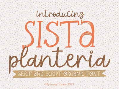 Sista Planteria - Organic Font Duo illustration logo wedding